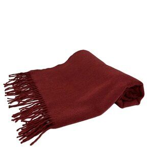 Auth HERMES - Red Cashmere Scarf